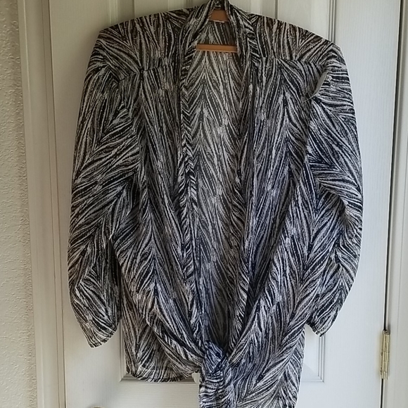 NWOT JM COLLECTION WOMAN TIE FRONT BLOUSE SZ 2X - Picture 1 of 8